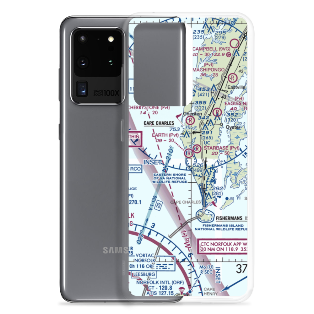 Earth Airport (VG39) VFR Sectional Samsung Case Samsung Galaxy S20 Ultra model shown