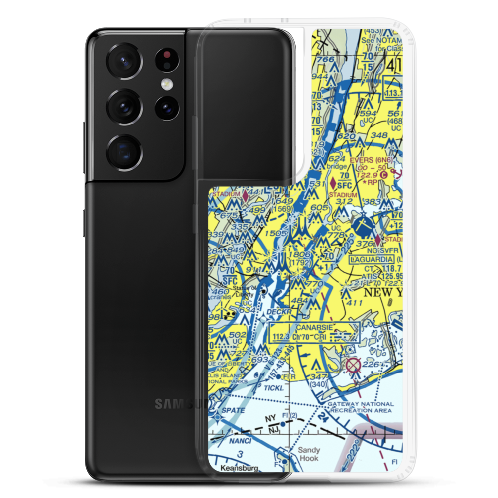 East 34th Street Heliport (6N5) VFR Sectional Samsung Case Samsung Galaxy S21 Ultra model shown