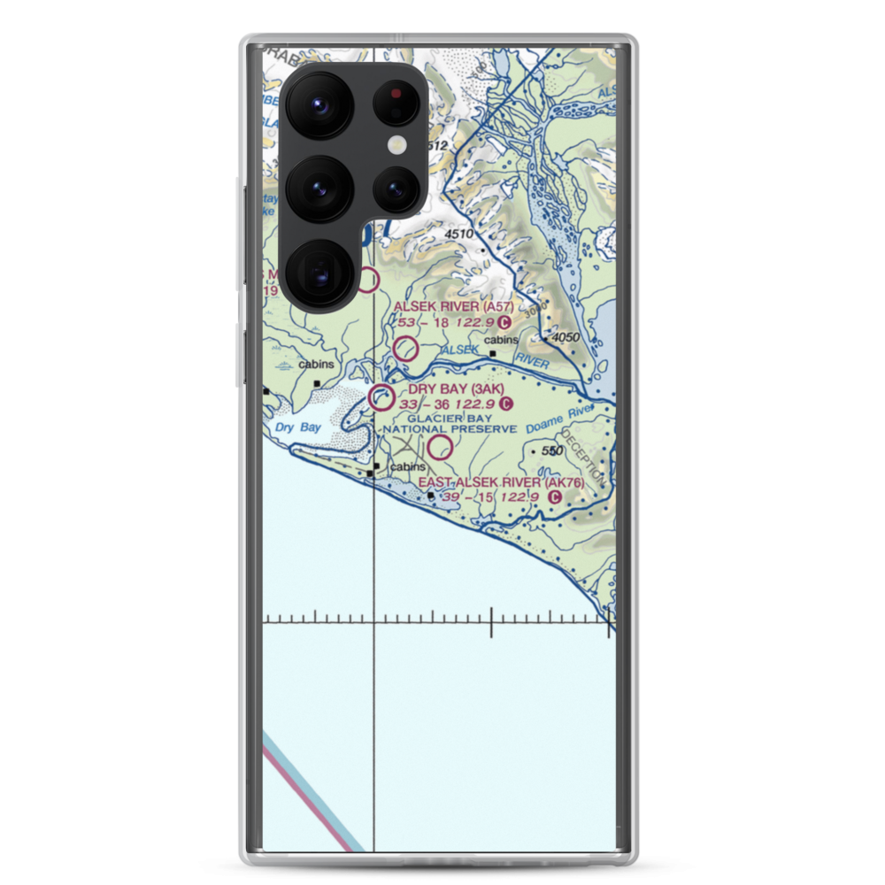 East Alsek River Airport (AK76) VFR Sectional Samsung Case Samsung Galaxy S22 Ultra model shown