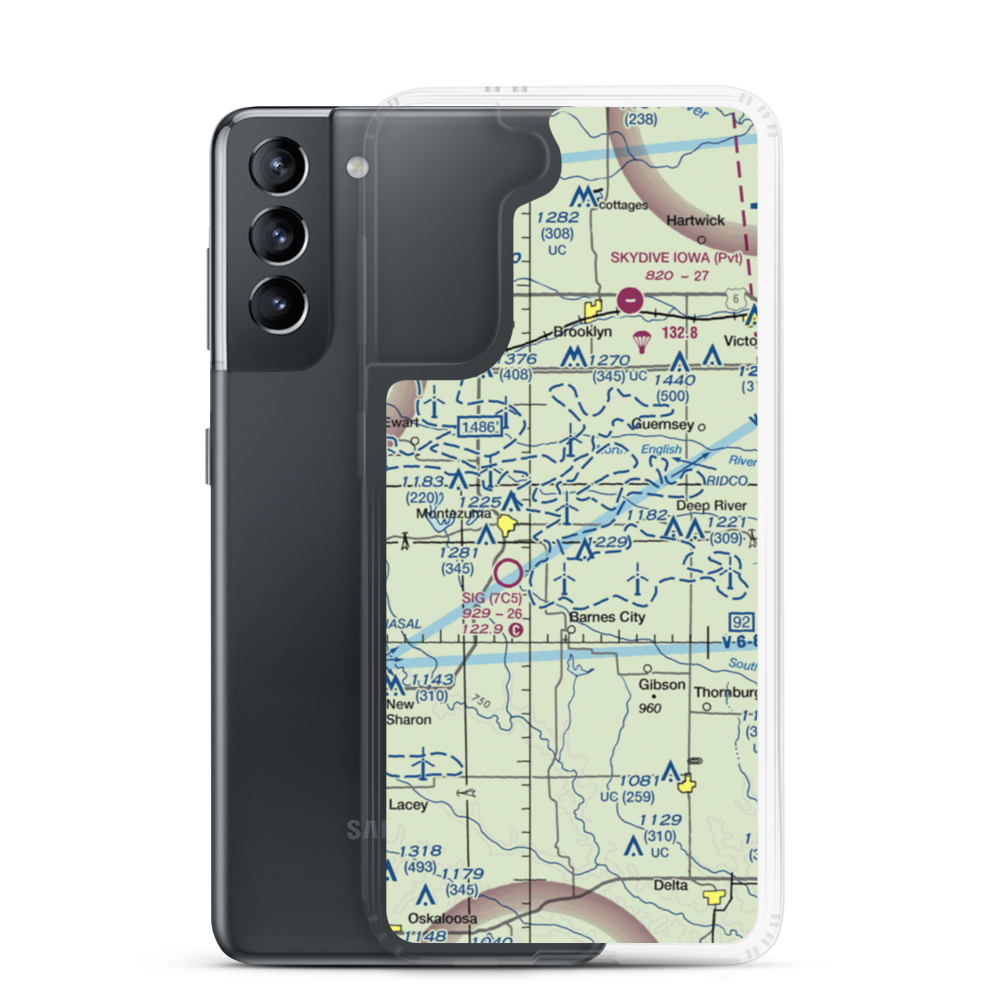 East Field (03IA) VFR Sectional Samsung Case Samsung Galaxy S21 model shown