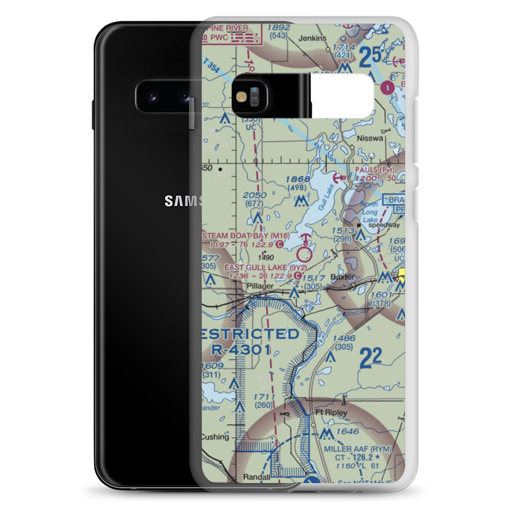 East Gull Lake Airport (9Y2) VFR Sectional Samsung Case Samsung Galaxy S10+ model shown