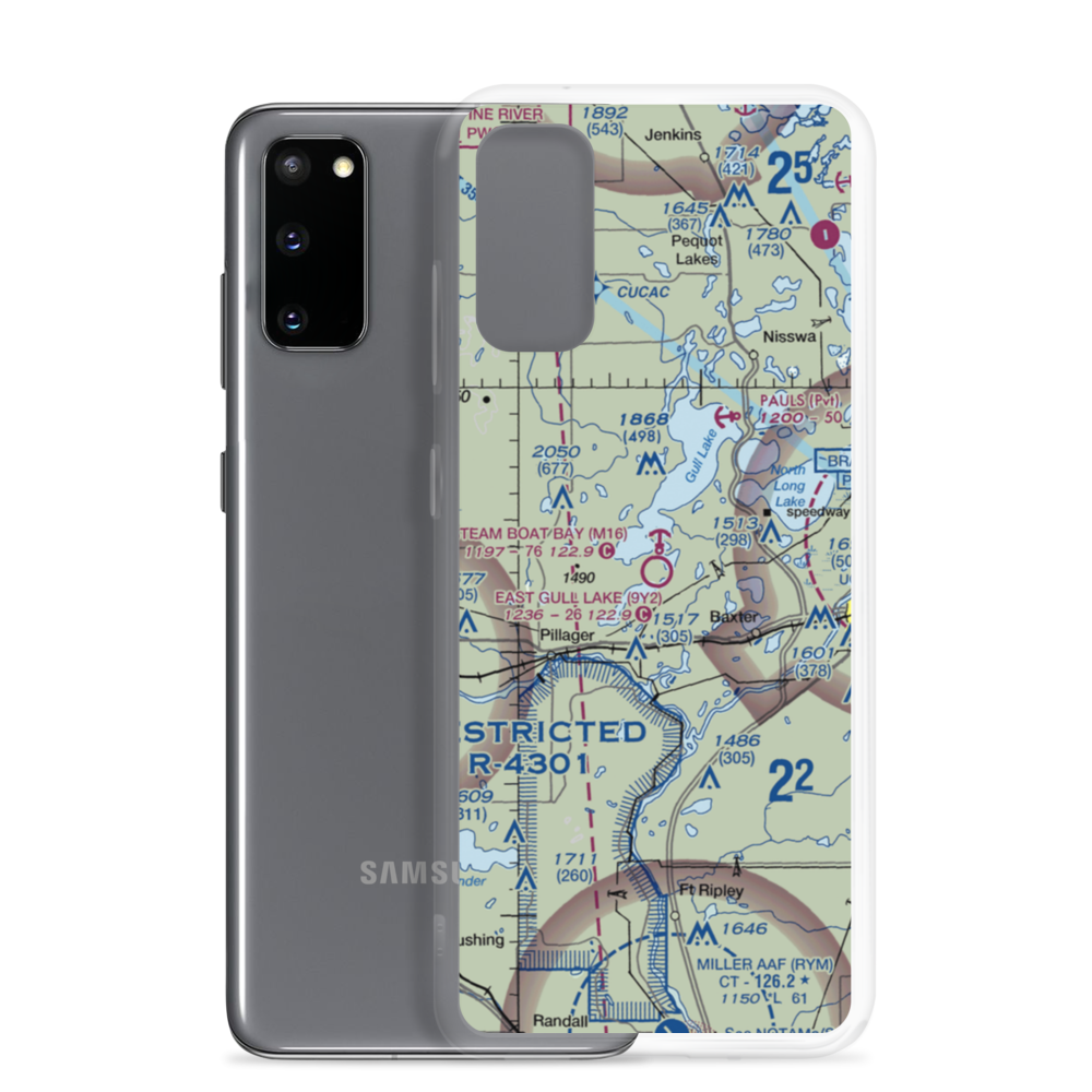 East Gull Lake Airport (9Y2) VFR Sectional Samsung Case Samsung Galaxy S20 model shown