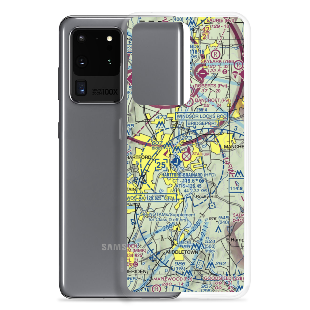 East Hartford Airport (EHT) VFR Sectional Samsung Case Samsung Galaxy S20 Ultra model shown