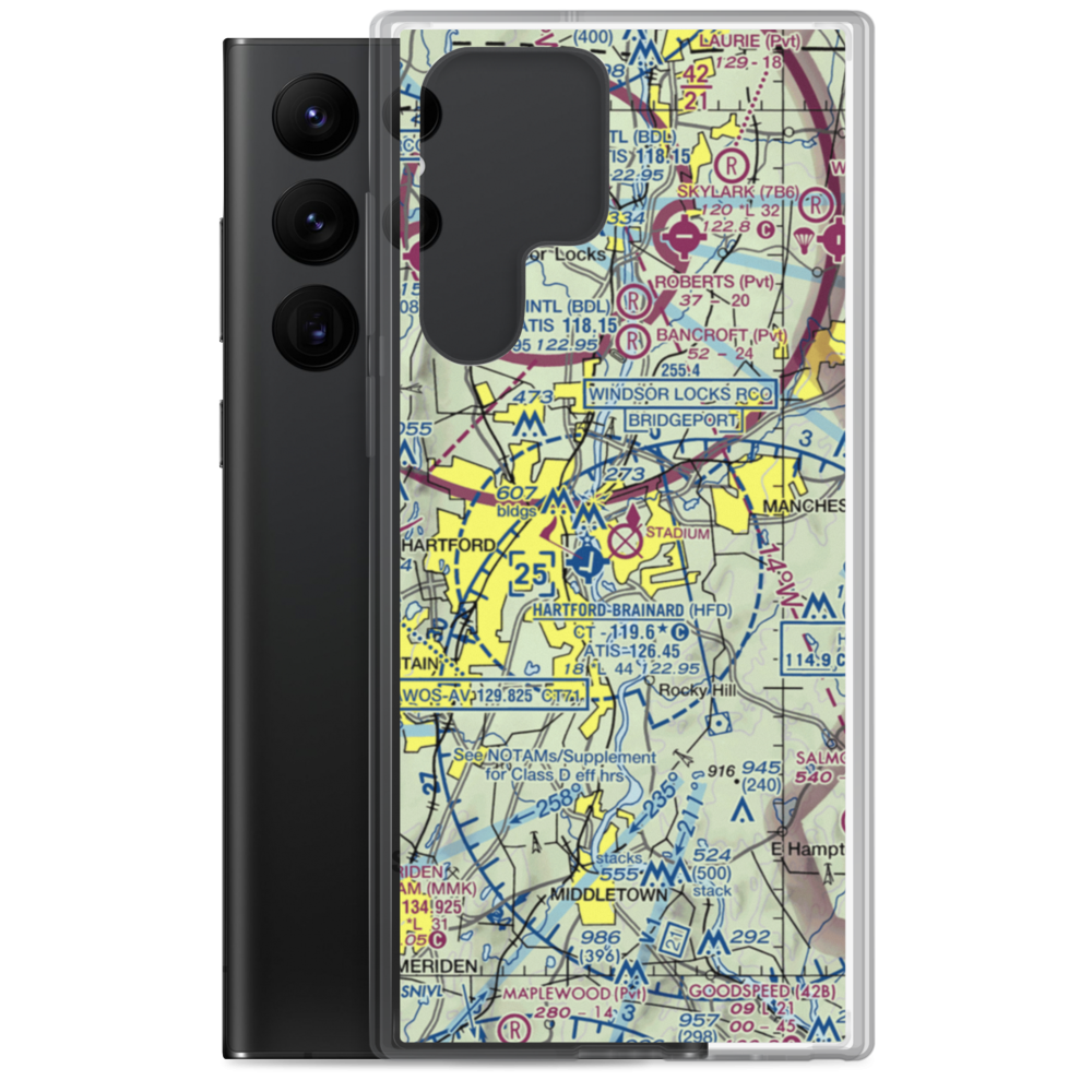 East Hartford Airport (EHT) VFR Sectional Samsung Case Samsung Galaxy S22 Ultra model shown