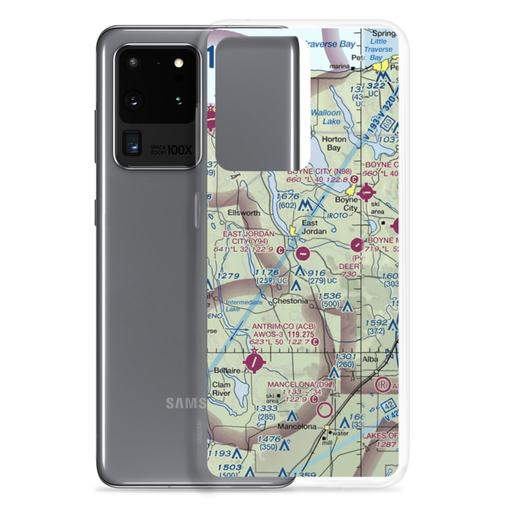 East Jordan City Airport (Y94) VFR Sectional Samsung Case Samsung Galaxy S20 Ultra model shown