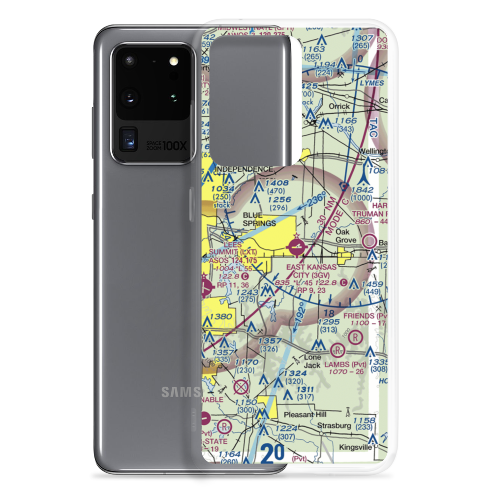 East Kansas City Airport (3GV) VFR Sectional Samsung Case Samsung Galaxy S20 Ultra model shown