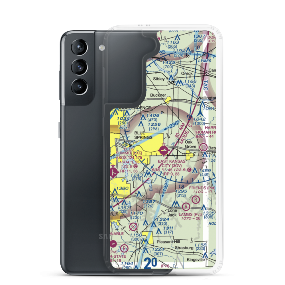 East Kansas City Airport (3GV) VFR Sectional Samsung Case Samsung Galaxy S21 model shown