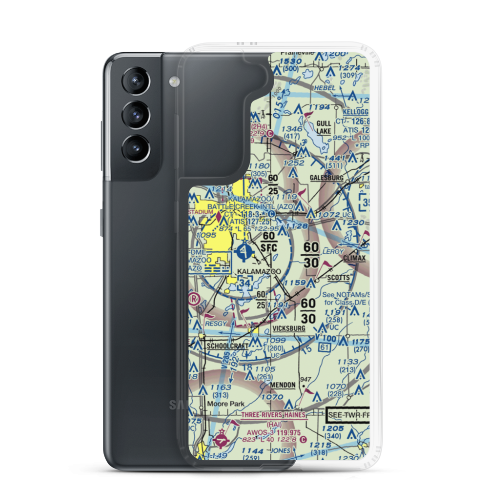 East Lake Airport (66MI) VFR Sectional Samsung Case Samsung Galaxy S21 model shown