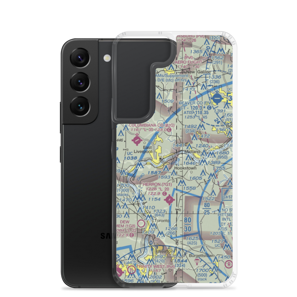 East Liverpool Seaplane Base (WV41) VFR Sectional Samsung Case Samsung Galaxy S22 model shown