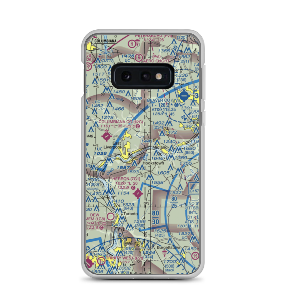 East Liverpool Seaplane Base (WV41) VFR Sectional Samsung Case Samsung Galaxy S10e model shown