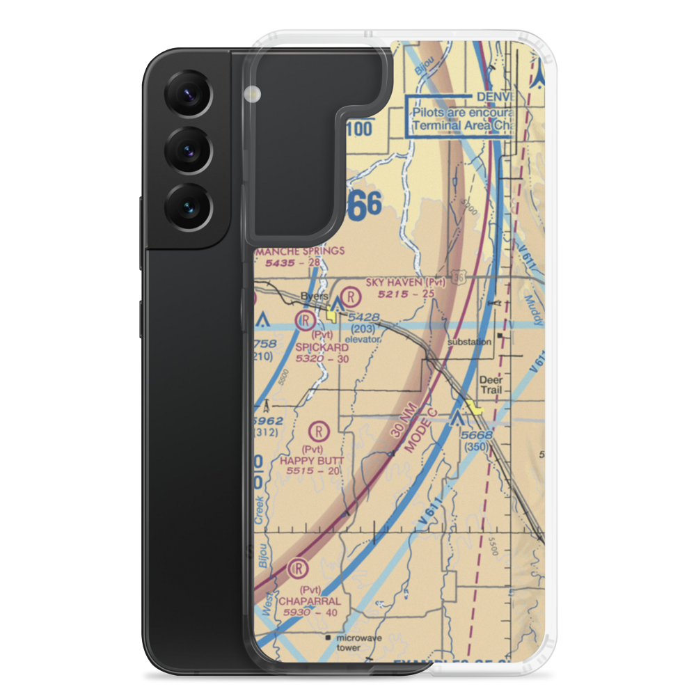 East Moore Field (8CO4) VFR Sectional Samsung Case Samsung Galaxy S22 Plus model shown
