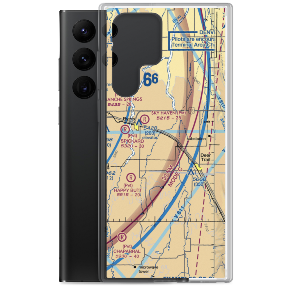 East Moore Field (8CO4) VFR Sectional Samsung Case Samsung Galaxy S22 Ultra model shown