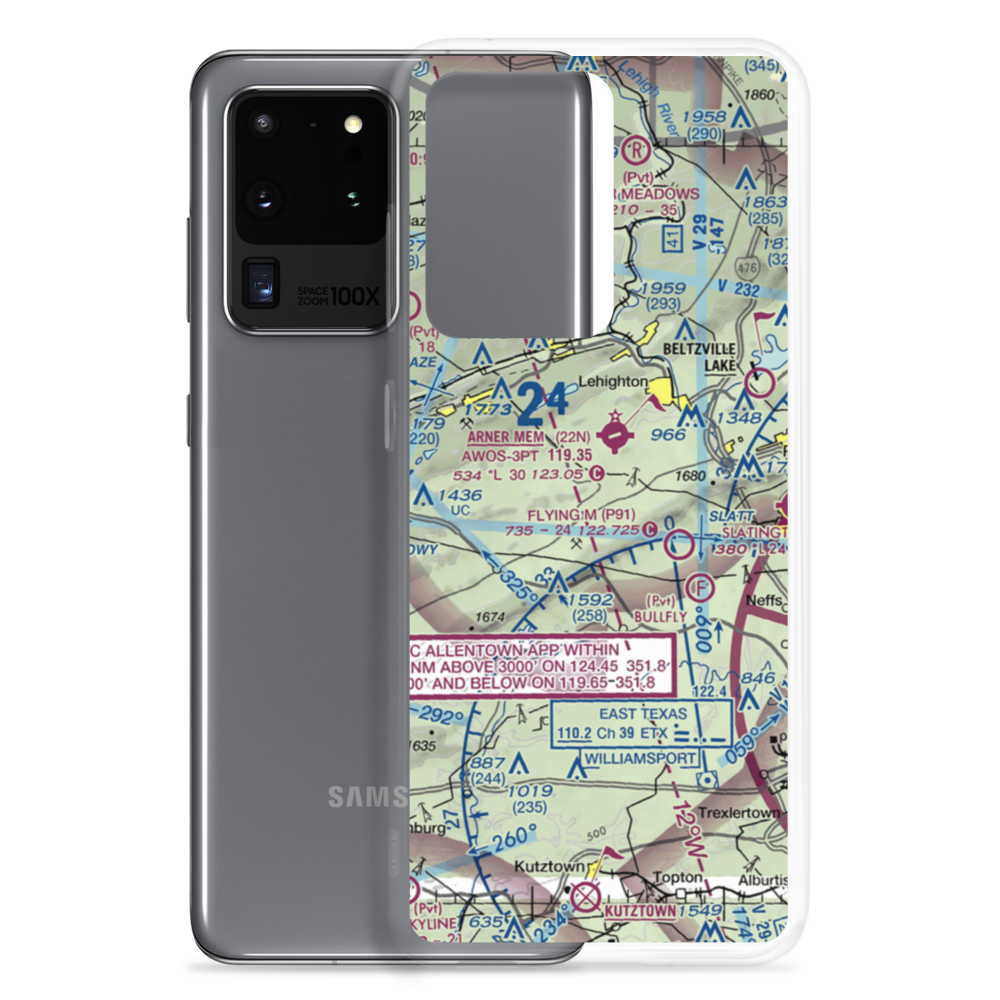 East Penn Airport (PA30) VFR Sectional Samsung Case Samsung Galaxy S20 Ultra model shown