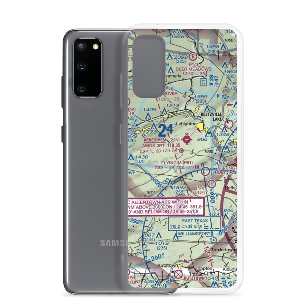 East Penn Airport (PA30) VFR Sectional Samsung Case Samsung Galaxy S20 model shown