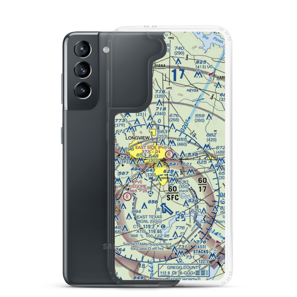 East Side Airport (3TS0) VFR Sectional Samsung Case Samsung Galaxy S21 model shown