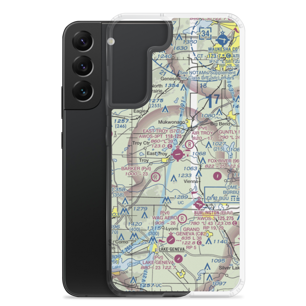 East Troy Municipal Airport (57C) VFR Sectional Samsung Case Samsung Galaxy S22 Plus model shown