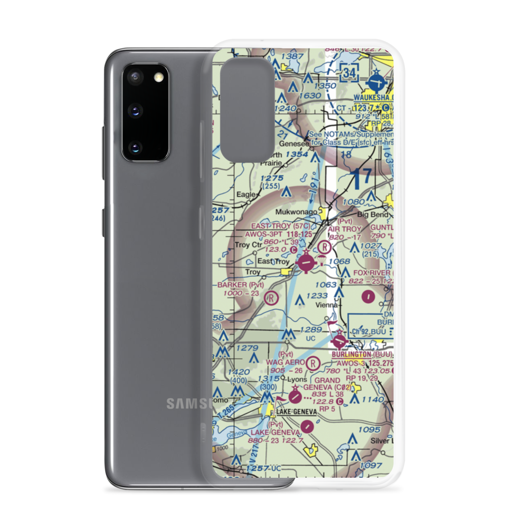 East Troy Municipal Airport (57C) VFR Sectional Samsung Case Samsung Galaxy S20 model shown