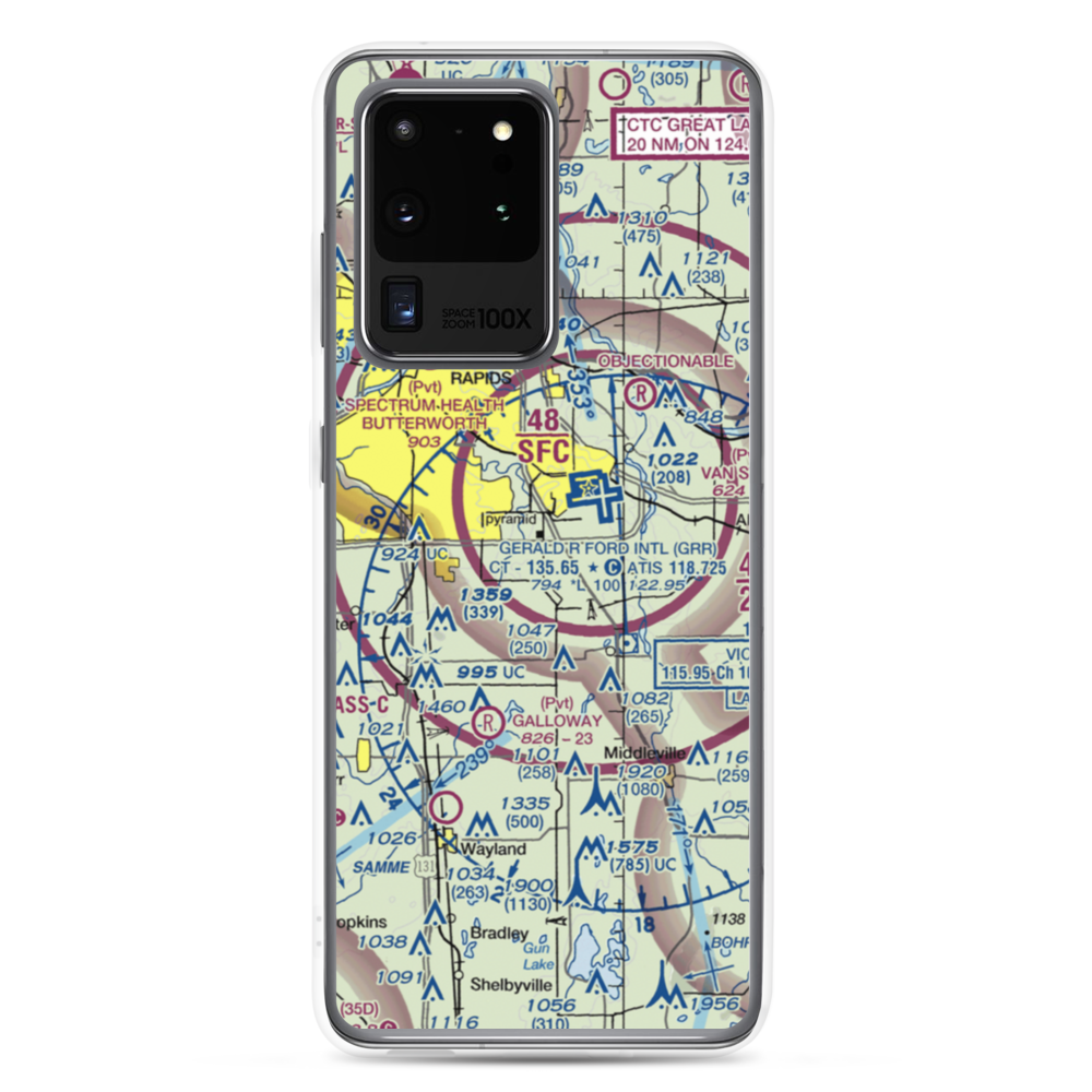 East-West Paris Airport (14MI) VFR Sectional Samsung Case Samsung Galaxy S20 Ultra model shown