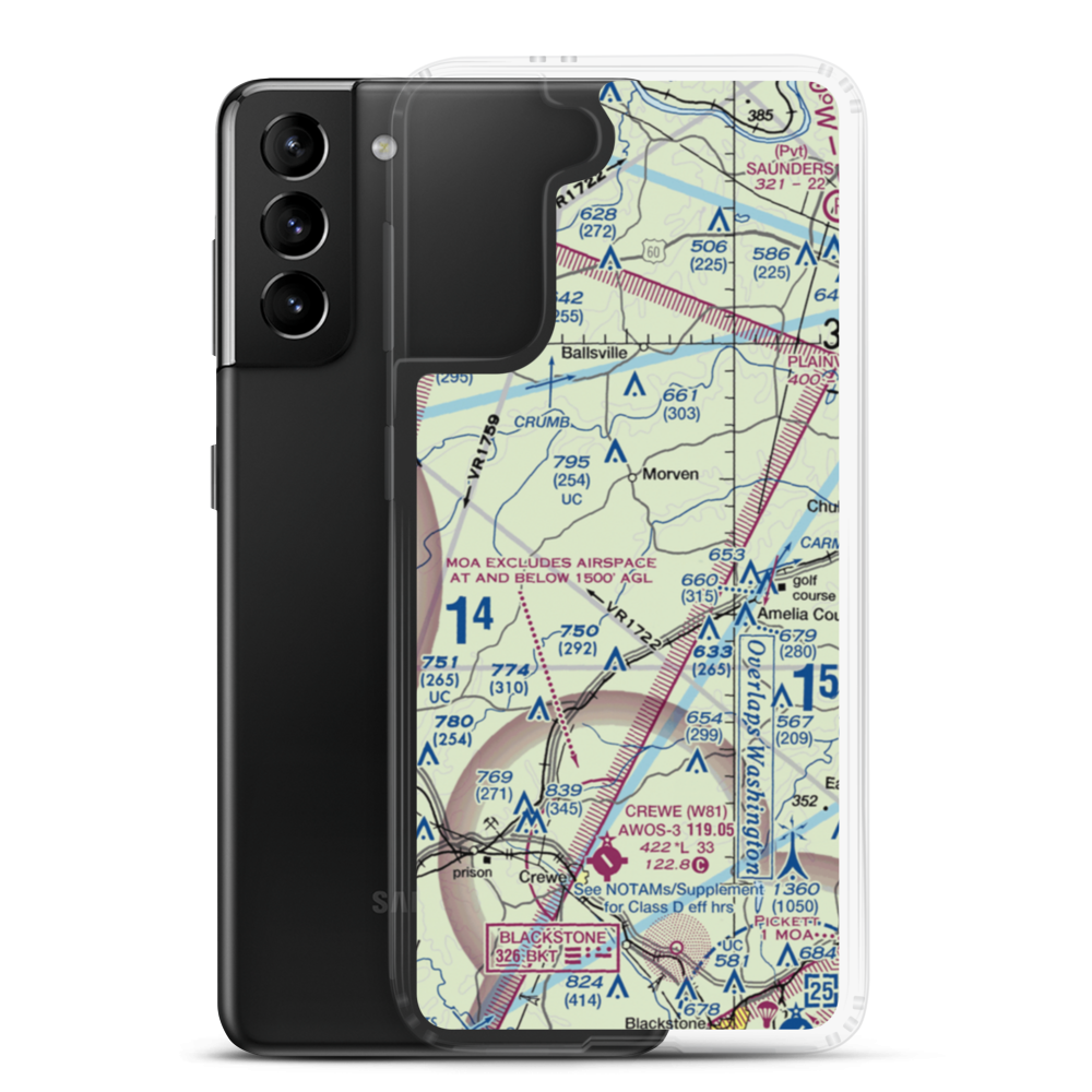 Easter Field (VG38) VFR Sectional Samsung Case Samsung Galaxy S21 Plus model shown