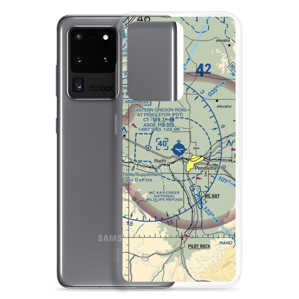 Eastern Oregon Regional At Pendleton Airport (PDT) VFR Sectional Samsung Case Samsung Galaxy S20 Ultra model shown