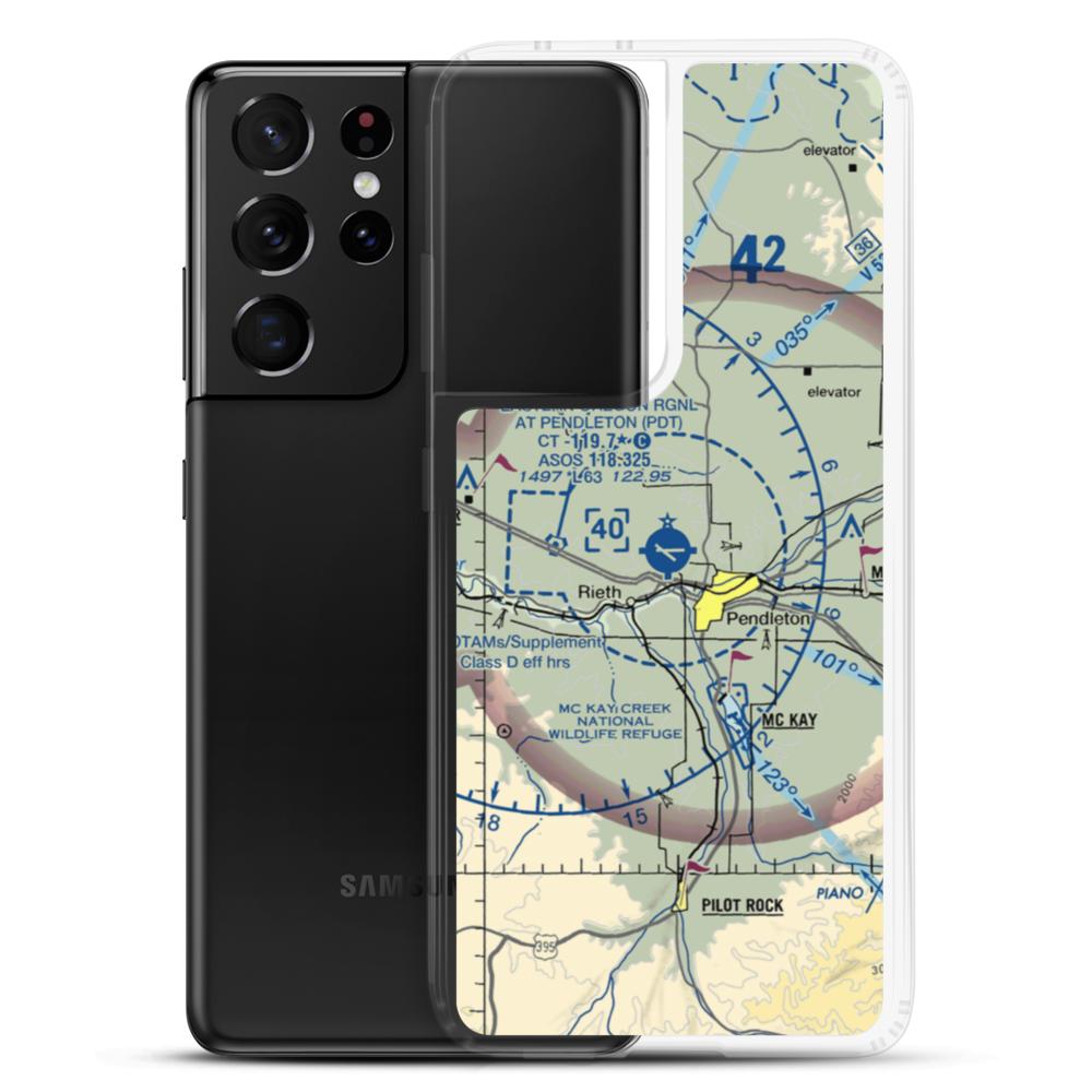 Eastern Oregon Regional At Pendleton Airport (PDT) VFR Sectional Samsung Case Samsung Galaxy S21 Ultra model shown