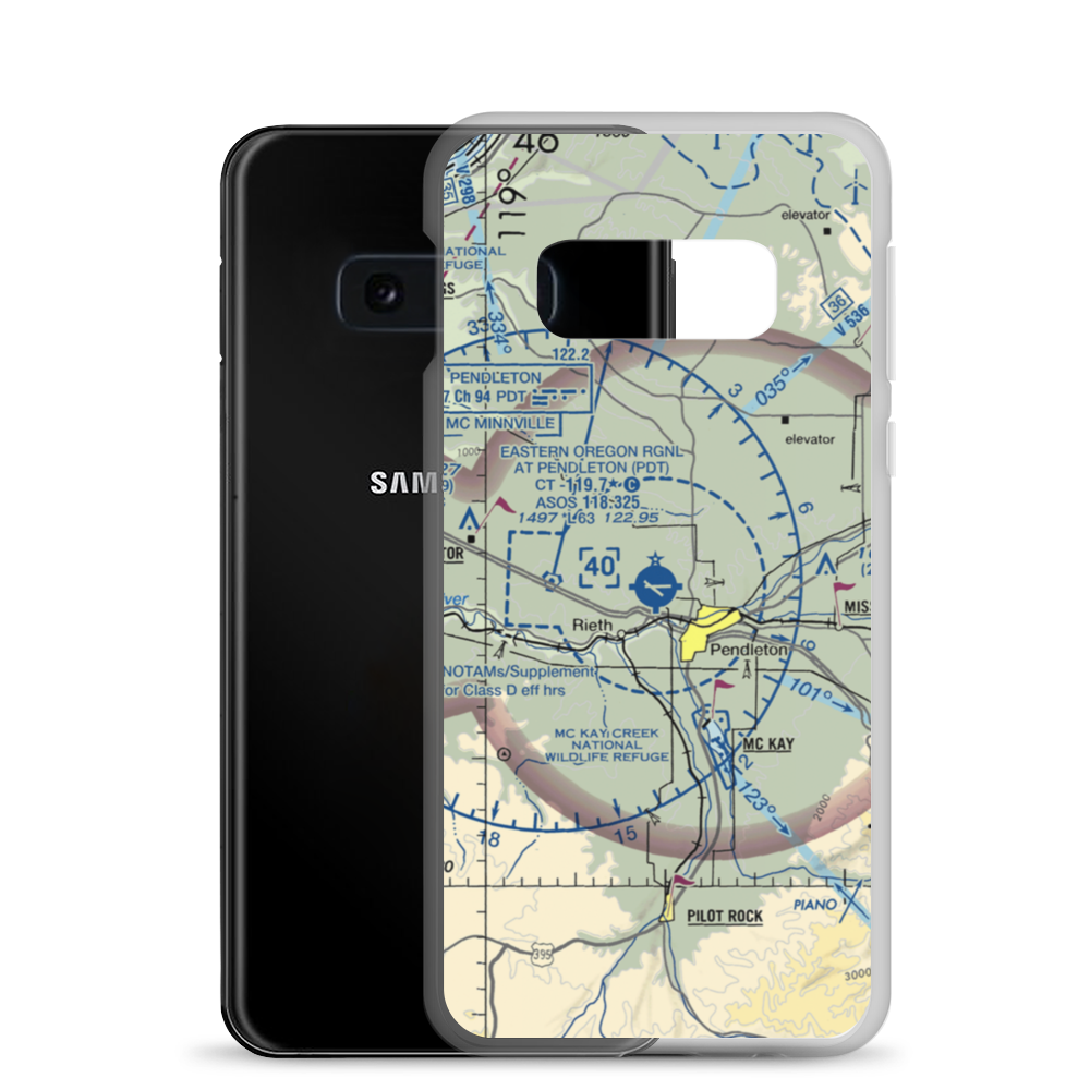 Eastern Oregon Regional At Pendleton Airport (PDT) VFR Sectional Samsung Case Samsung Galaxy S10e model shown