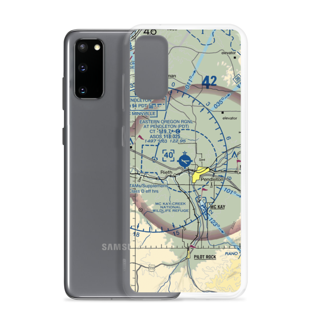Eastern Oregon Regional At Pendleton Airport (PDT) VFR Sectional Samsung Case Samsung Galaxy S20 model shown