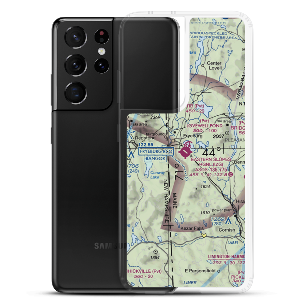 Eastern Slopes Regional Airport (IZG) VFR Sectional Samsung Case Samsung Galaxy S21 Ultra model shown