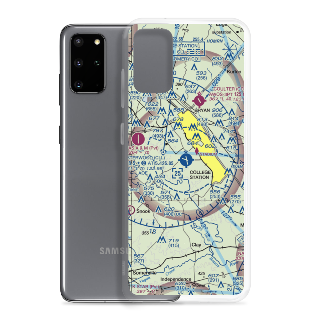 Easterwood Field (CLL) VFR Sectional Samsung Case Samsung Galaxy S20 Plus model shown