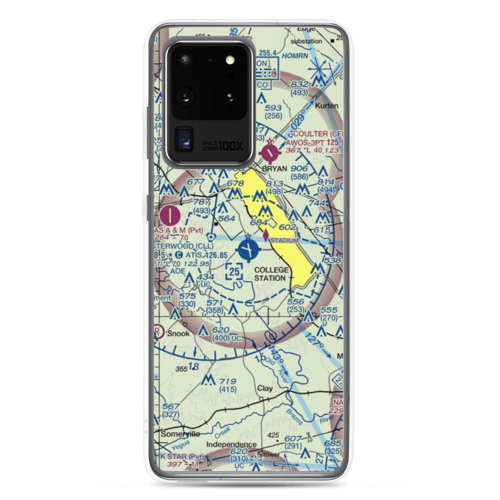 Easterwood Field (CLL) VFR Sectional Samsung Case Samsung Galaxy S20 Ultra model shown