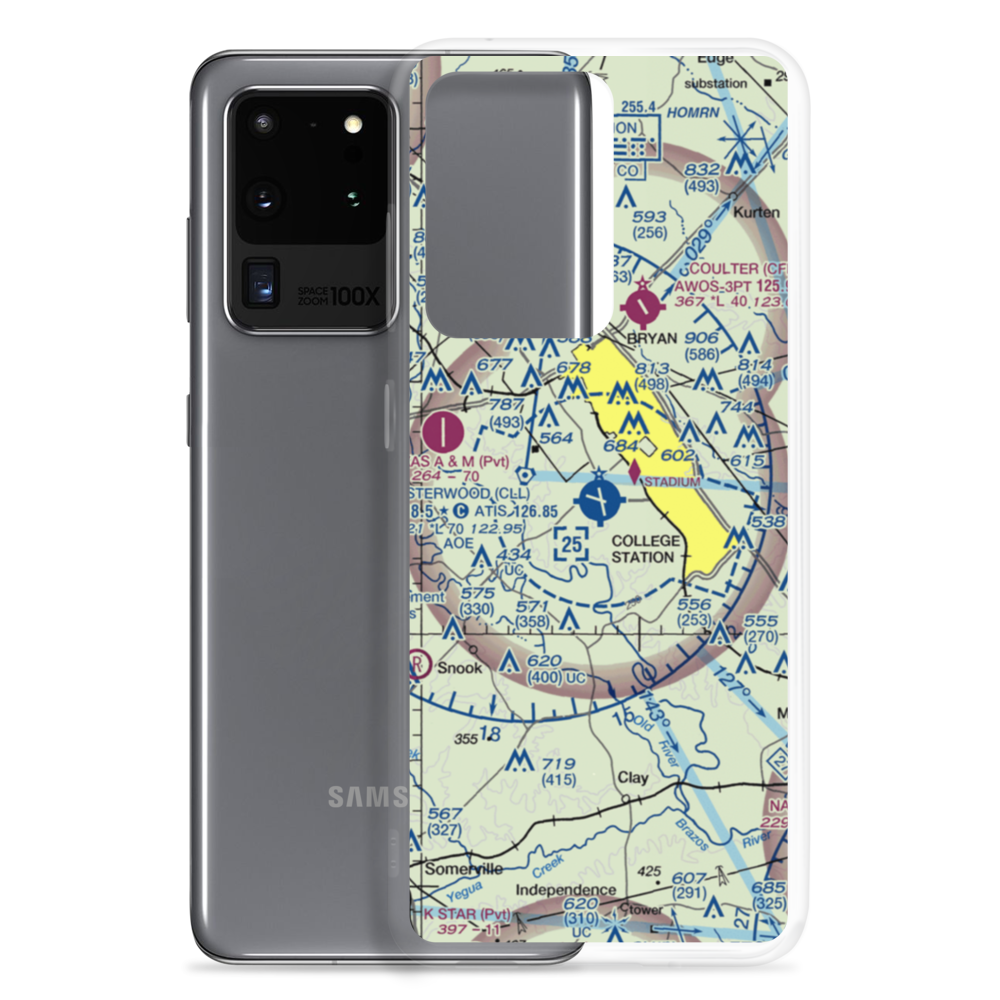 Easterwood Field (CLL) VFR Sectional Samsung Case Samsung Galaxy S20 Ultra model shown