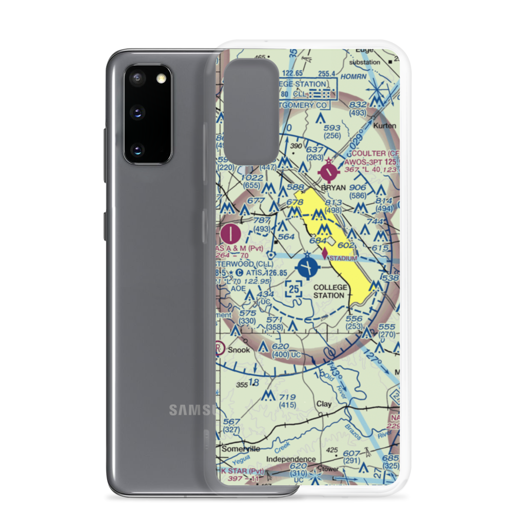 Easterwood Field (CLL) VFR Sectional Samsung Case Samsung Galaxy S20 model shown