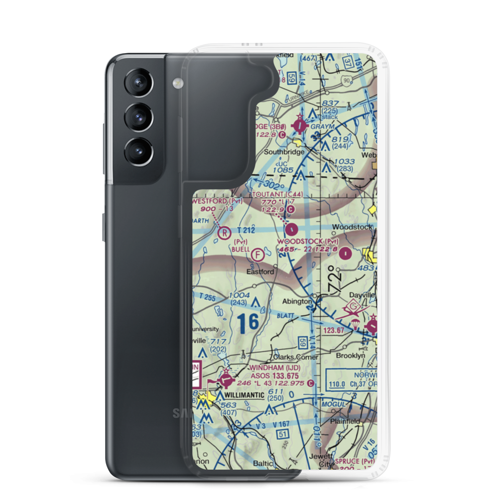 Eastford Airport (5CT0) VFR Sectional Samsung Case Samsung Galaxy S21 model shown