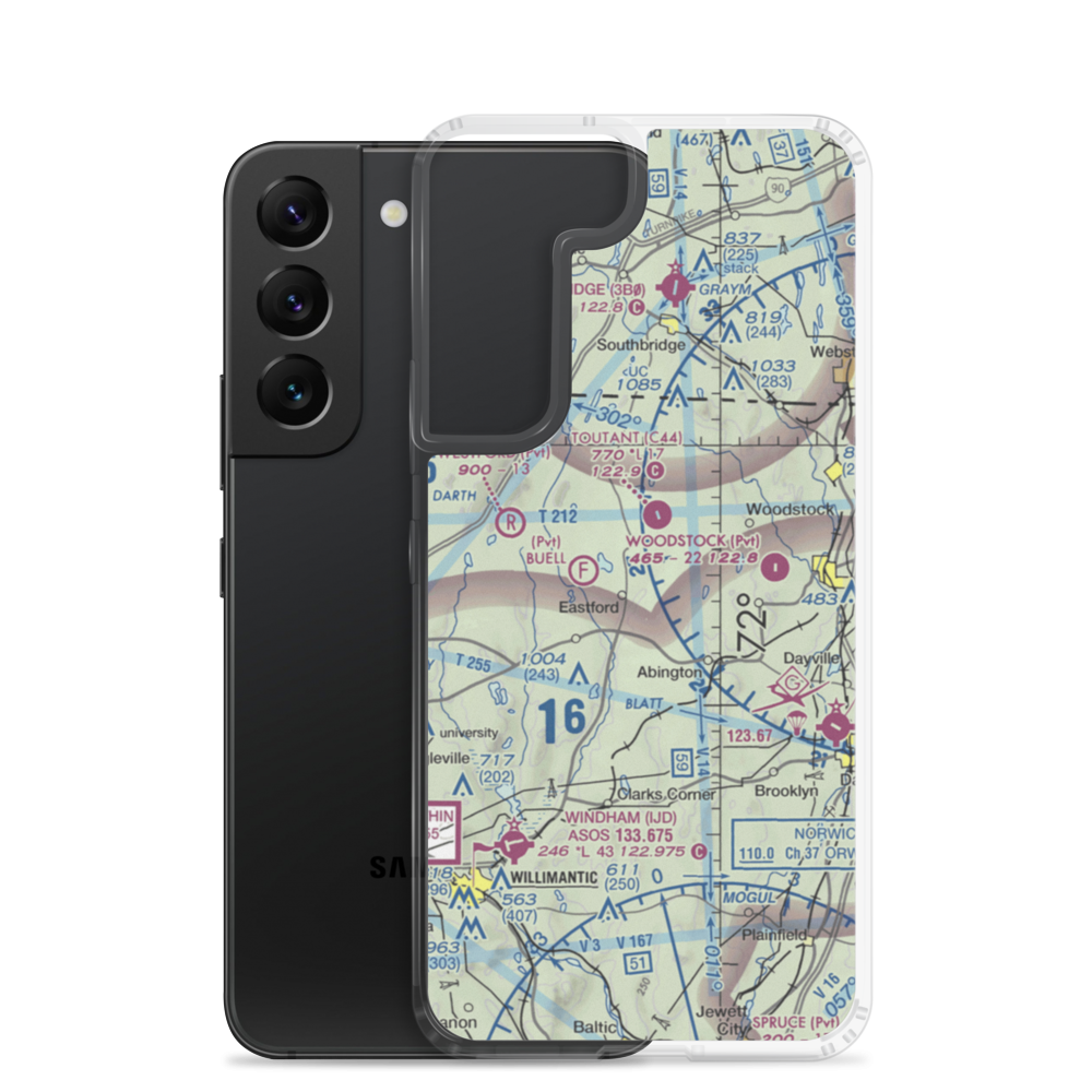 Eastford Airport (5CT0) VFR Sectional Samsung Case Samsung Galaxy S22 model shown