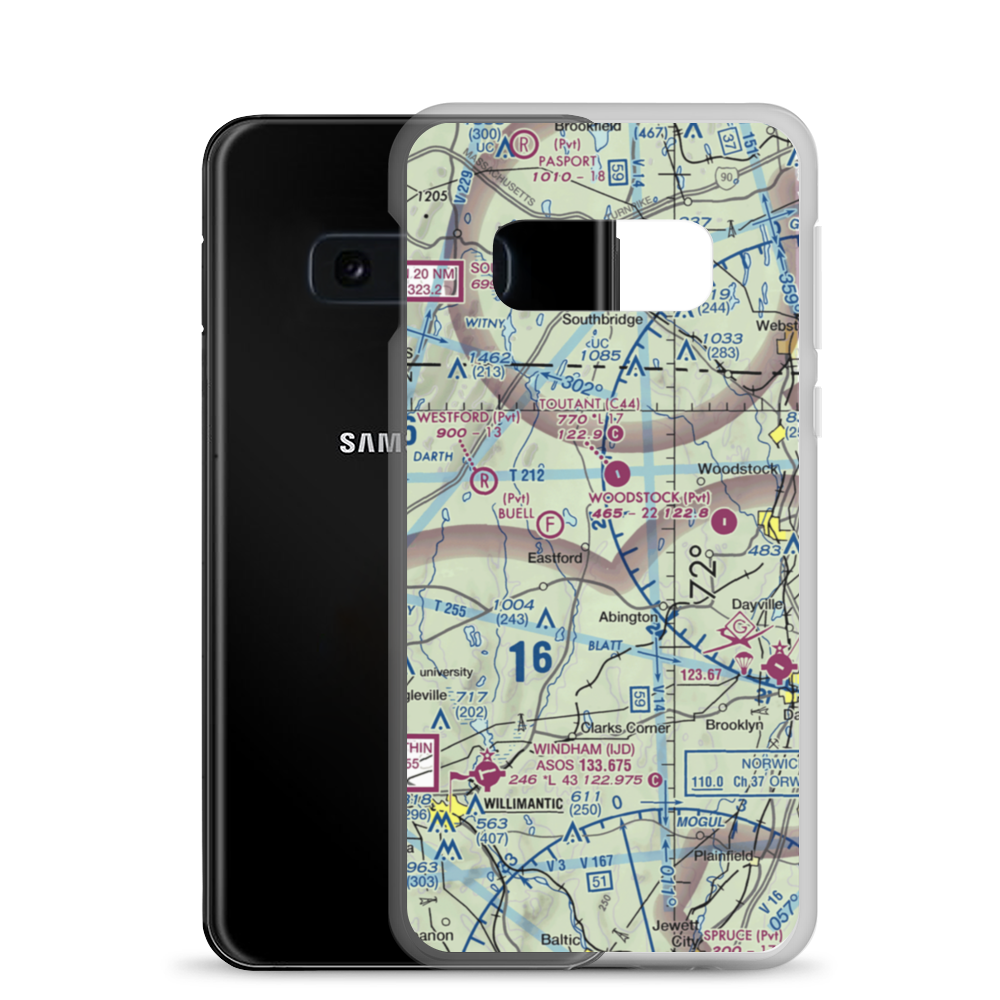 Eastford Airport (5CT0) VFR Sectional Samsung Case Samsung Galaxy S10e model shown