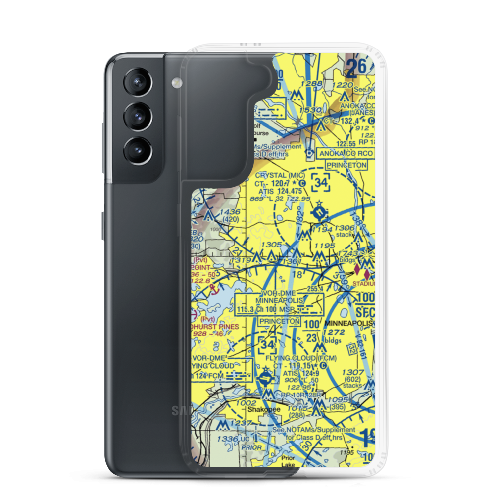 Eastmans Medicine Lake Seaplane Base (22MN) VFR Sectional Samsung Case Samsung Galaxy S21 model shown