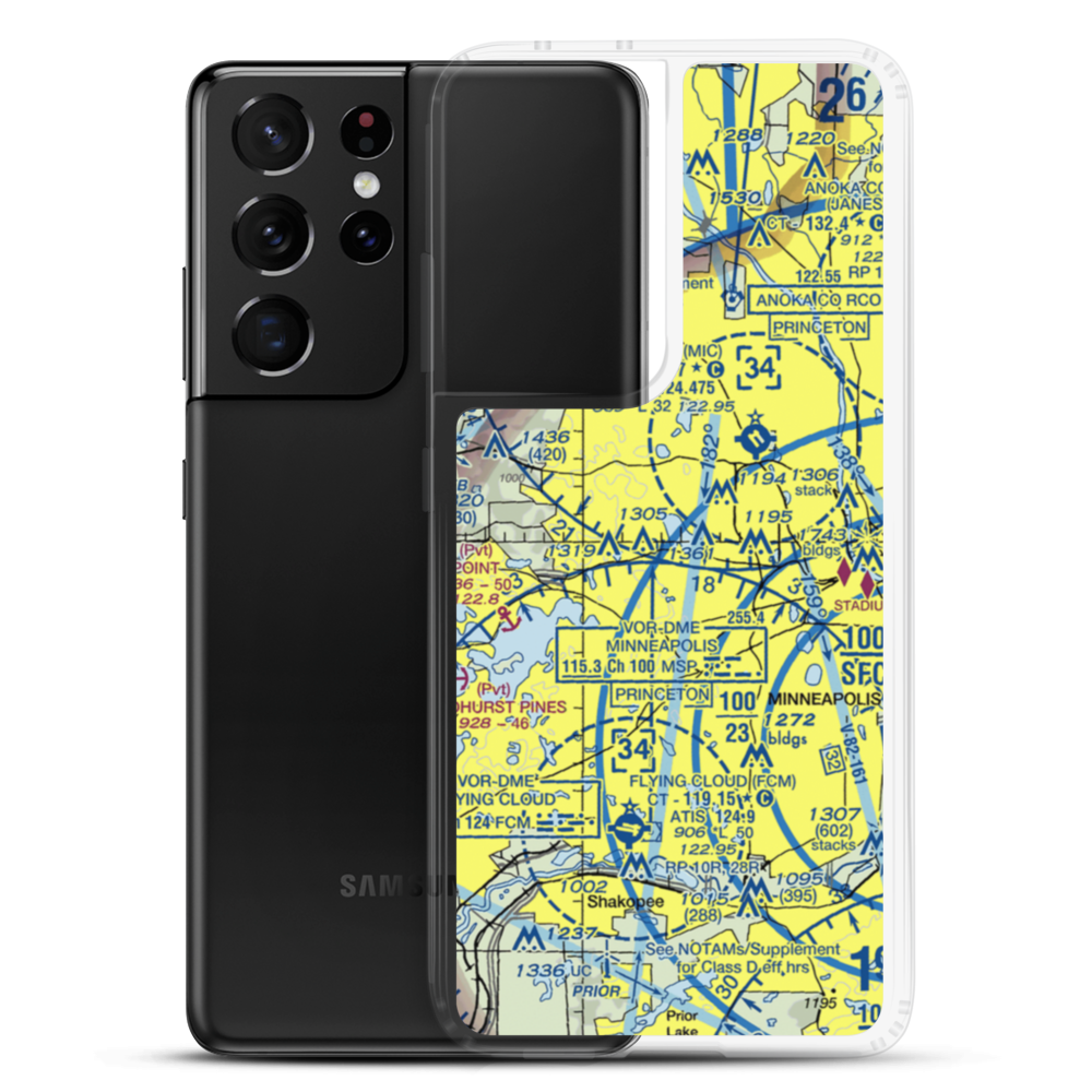 Eastmans Medicine Lake Seaplane Base (22MN) VFR Sectional Samsung Case Samsung Galaxy S21 Ultra model shown