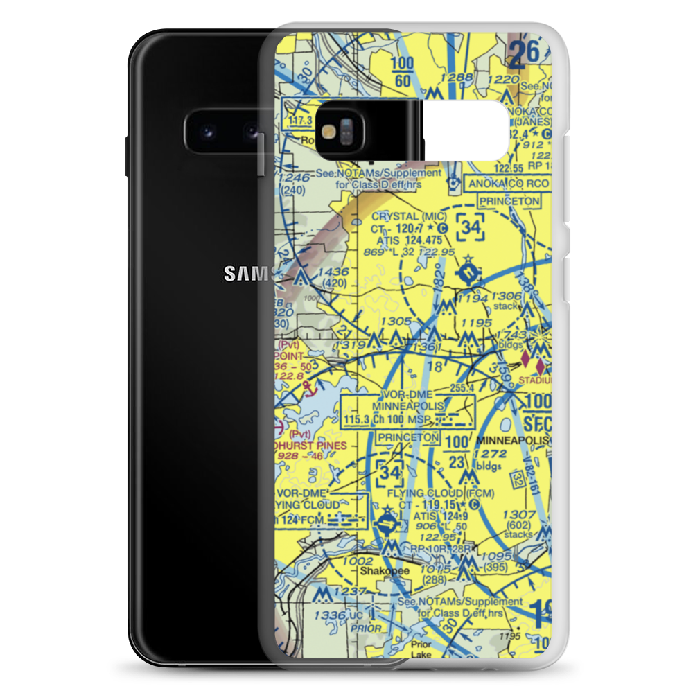 Eastmans Medicine Lake Seaplane Base (22MN) VFR Sectional Samsung Case Samsung Galaxy S10+ model shown