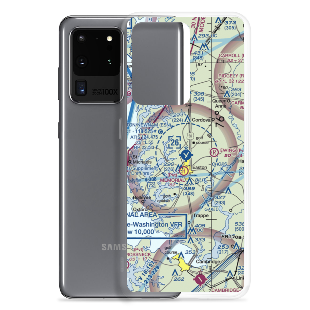 Easton Newnam Field (ESN) VFR Sectional Samsung Case Samsung Galaxy S20 Ultra model shown