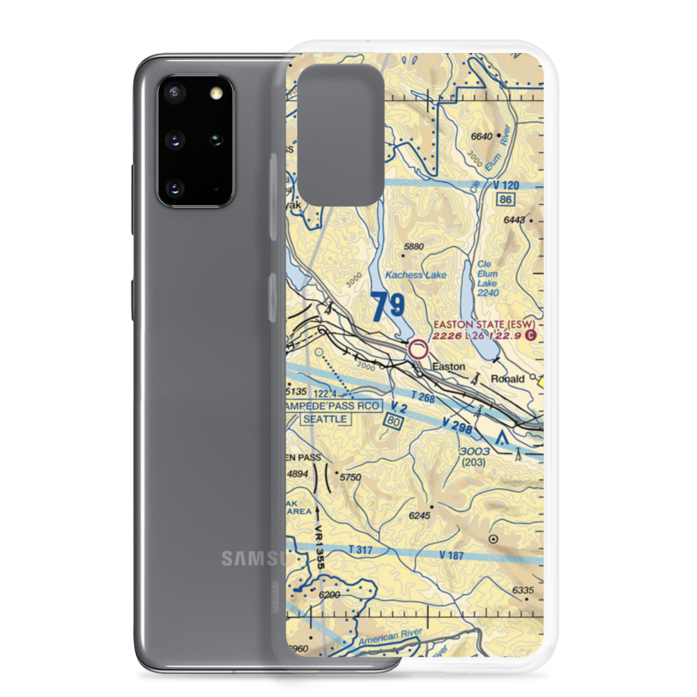 Easton State Airport (ESW) VFR Sectional Samsung Case Samsung Galaxy S20 Plus model shown