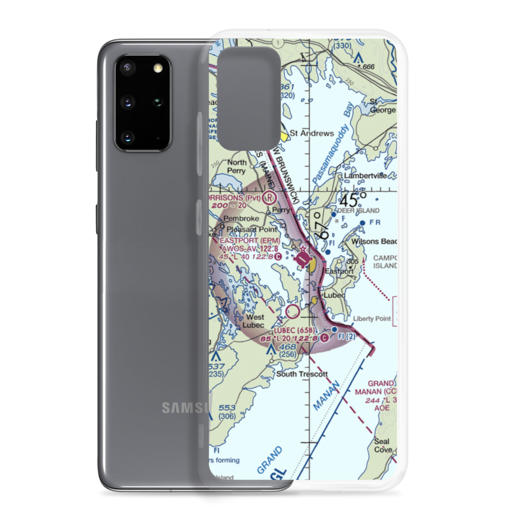 Eastport Municipal Airport (EPM) VFR Sectional Samsung Case Samsung Galaxy S20 Plus model shown
