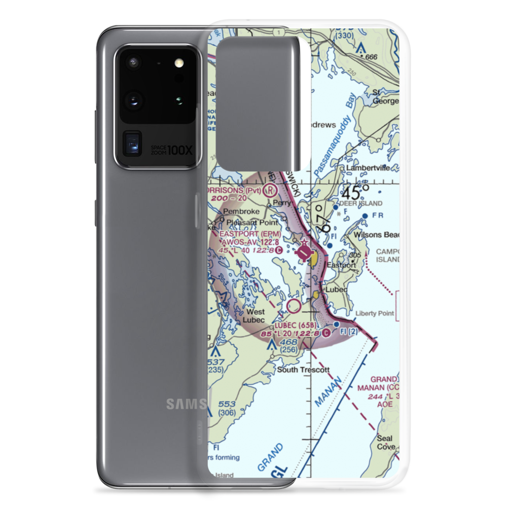 Eastport Municipal Airport (EPM) VFR Sectional Samsung Case Samsung Galaxy S20 Ultra model shown
