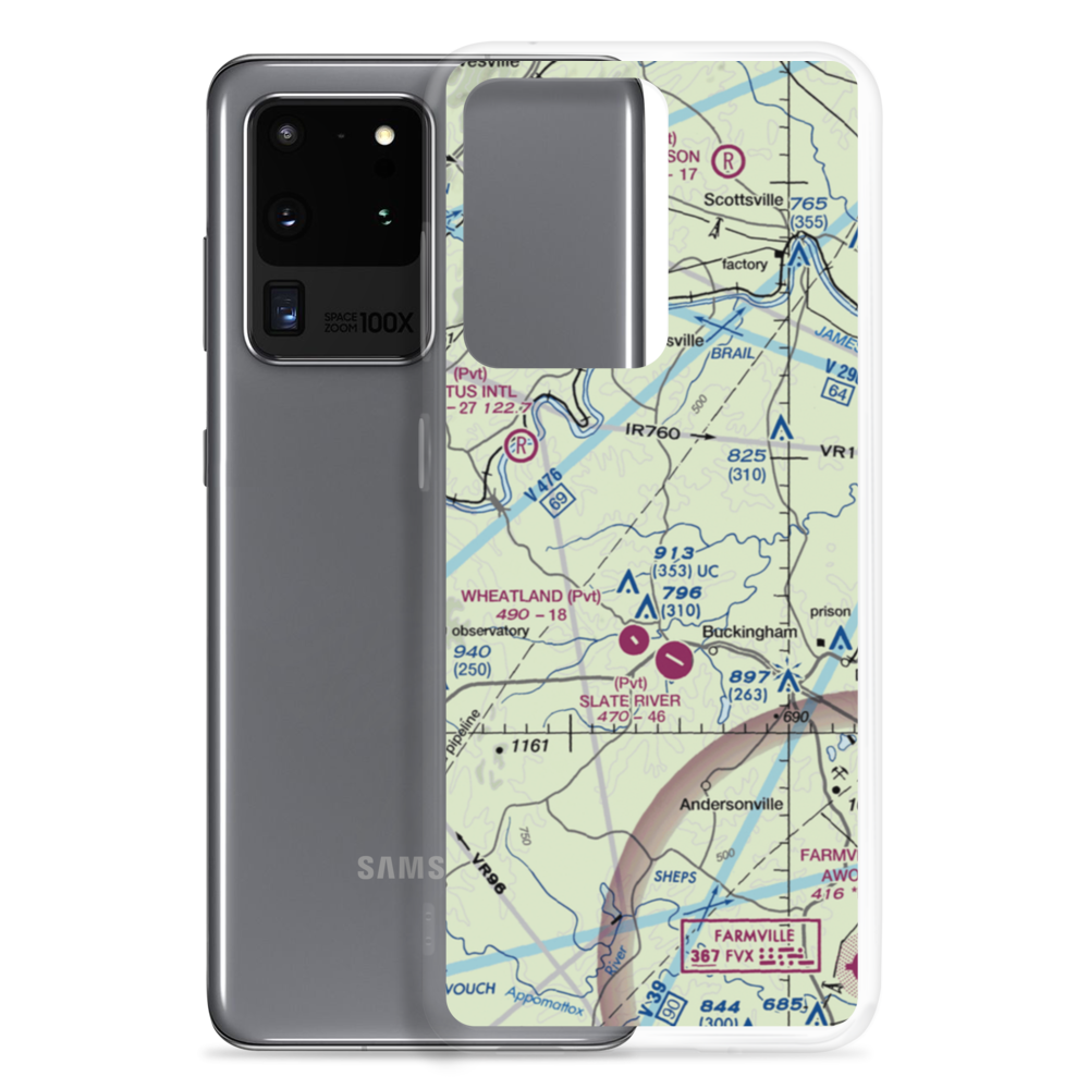 Eastview Airport (VG32) VFR Sectional Samsung Case Samsung Galaxy S20 Ultra model shown