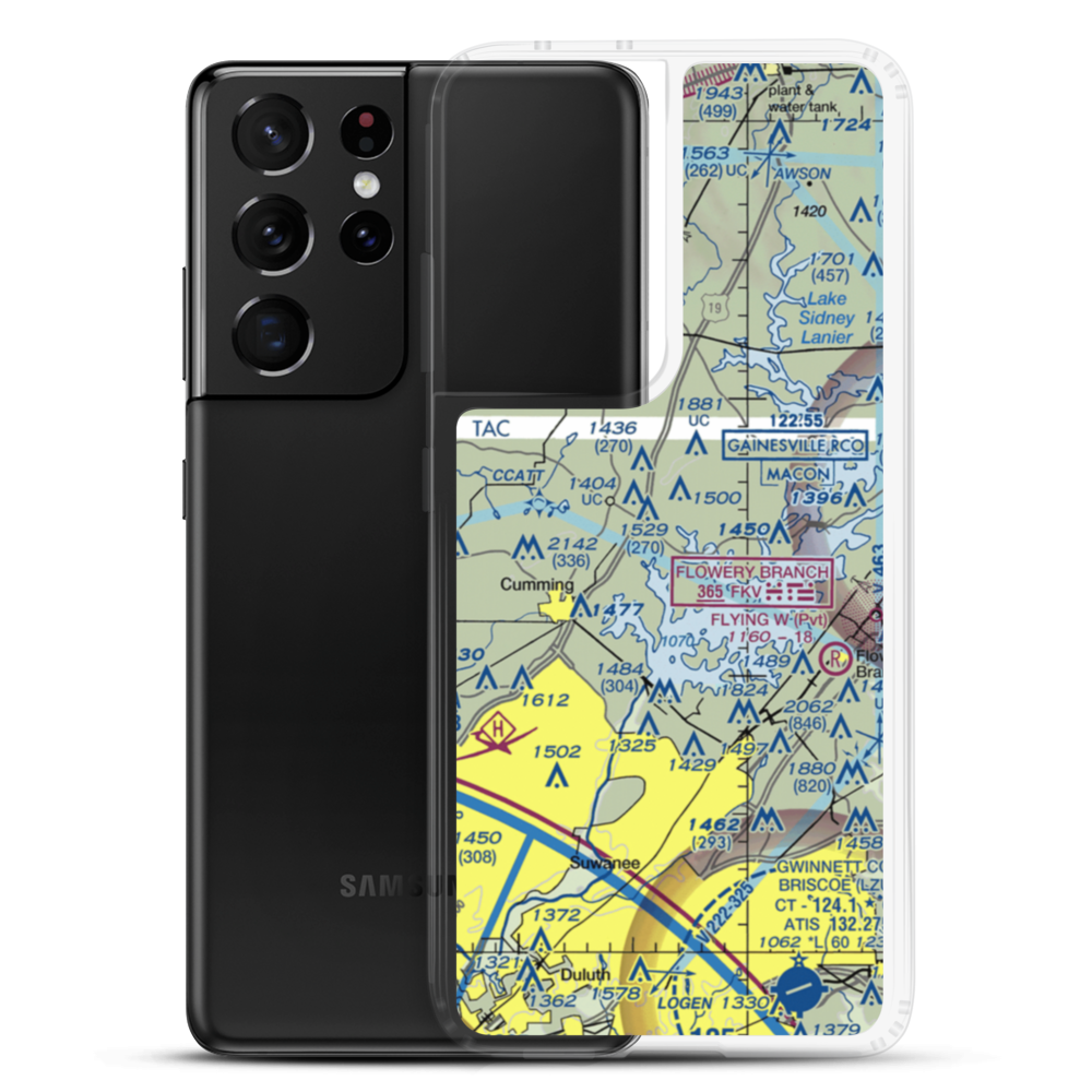 Ebeneezer Airport (4GA9) VFR Sectional Samsung Case Samsung Galaxy S21 Ultra model shown
