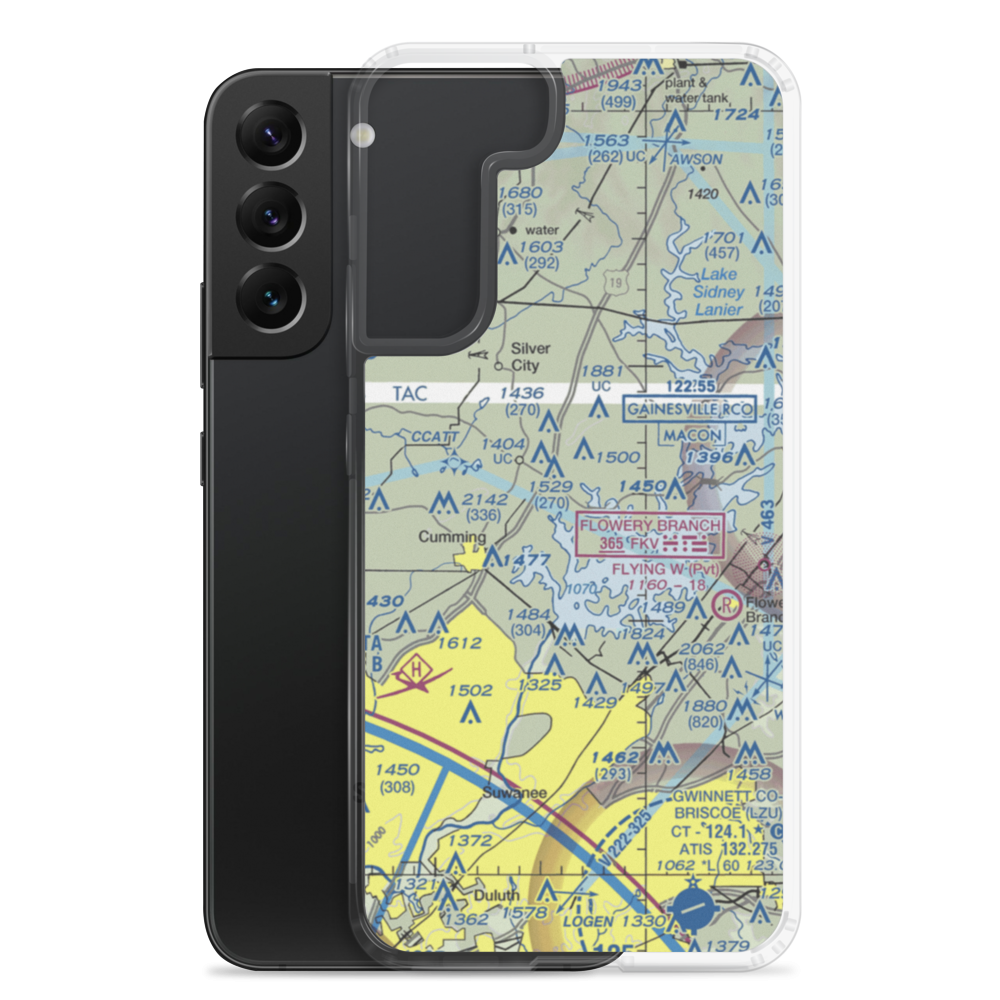 Ebeneezer Airport (4GA9) VFR Sectional Samsung Case Samsung Galaxy S22 Plus model shown