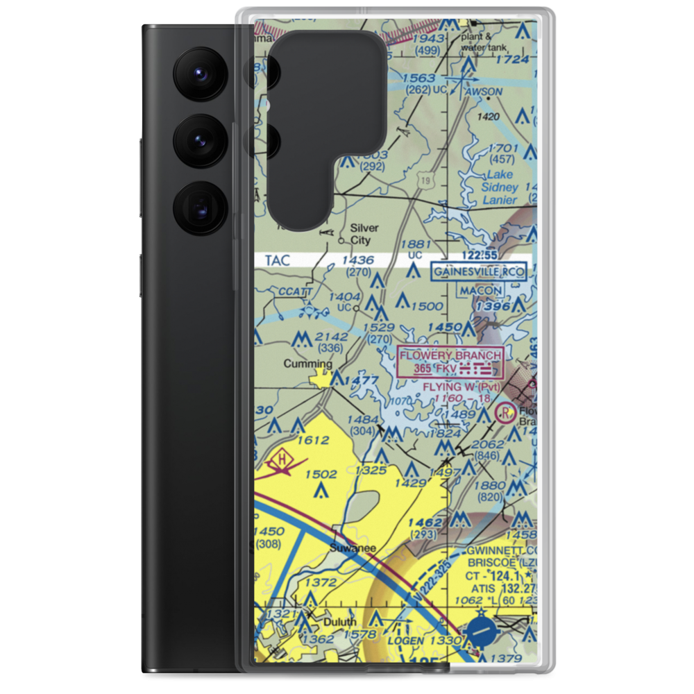 Ebeneezer Airport (4GA9) VFR Sectional Samsung Case Samsung Galaxy S22 Ultra model shown