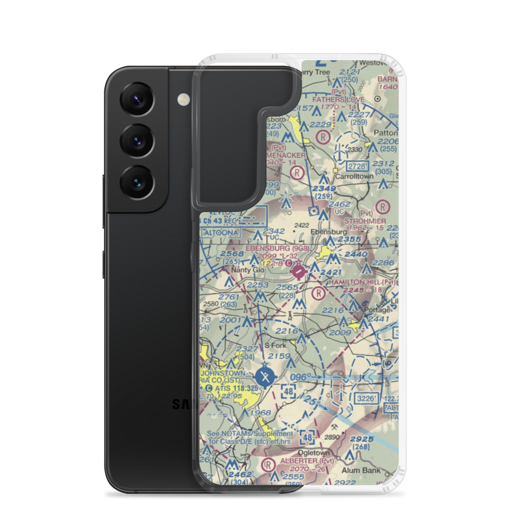 Ebensburg Airport (9G8) VFR Sectional Samsung Case Samsung Galaxy S22 model shown