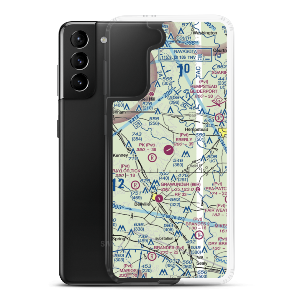 Eberly Ranch Airport (TX70) VFR Sectional Samsung Case Samsung Galaxy S21 Plus model shown