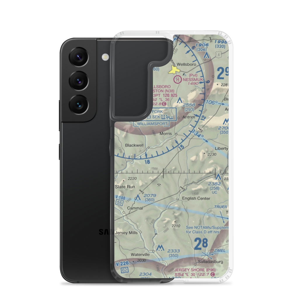 Echo Airport (PN0) VFR Sectional Samsung Case Samsung Galaxy S22 model shown