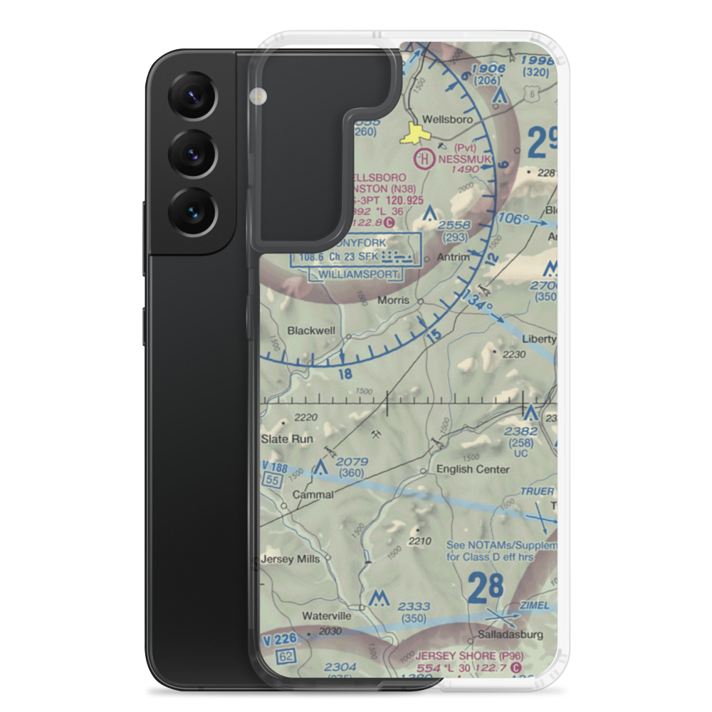 Echo Airport (PN0) VFR Sectional Samsung Case Samsung Galaxy S22 Plus model shown